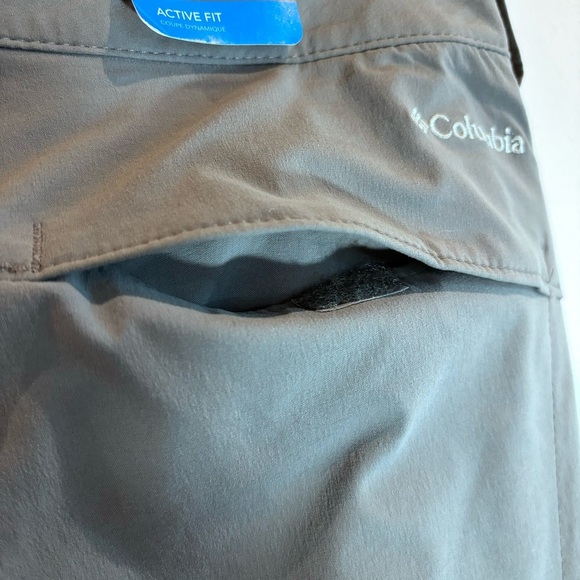COLUMBIA Sz 8 Long Omni Shade Straight Leg Pockets Hiking Pants in Grey NEW - Picture 8 of 12